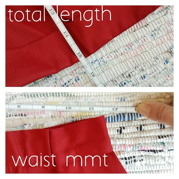 LAST CHANCE Red Retro Vintage High Waist Shorts - Picture 5 of 8